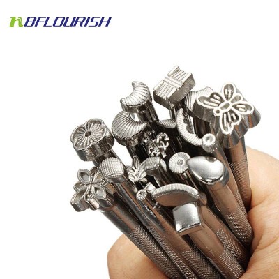 Flourish Factory Direct Sale Leather Tool Printing Sets&16 Pcs Diy Flower Printing Punches