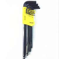 FLOURISH 9pcs Extra long Arm Ball Point Hex Key& Black finish Allen wrench set&Allen key