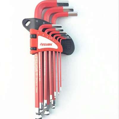 FLOURISH  9Pcs long Arm Ball Point Hex Key&paintspray Allen wrench set&Allen key set