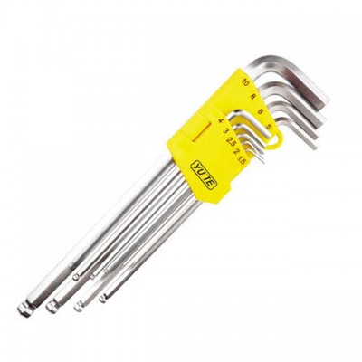 FLOURISH Ningbo The high quality Factory 9pcs Extra long arm ball point hex key,allen key